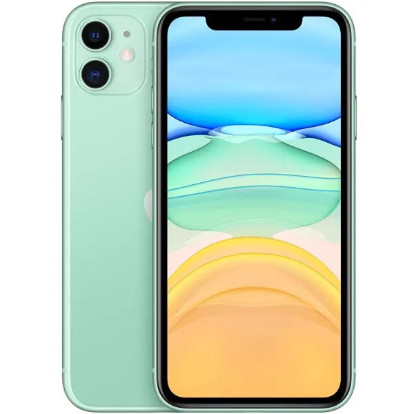 Apple iPhone 11 green dual camera lens closeup