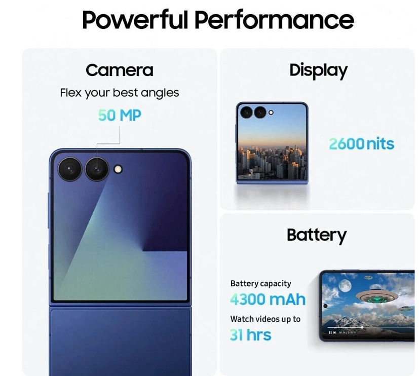Samsung Galaxy Z Flip7 5G | 256GB / 512GB | 6.9-inch Foldable Display | Unlocked Smartphone NZ