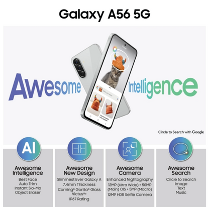 Samsung Galaxy A56 5G – 6.7" Super AMOLED | 50MP Camera | 5000mAh Battery | Buy in NZ