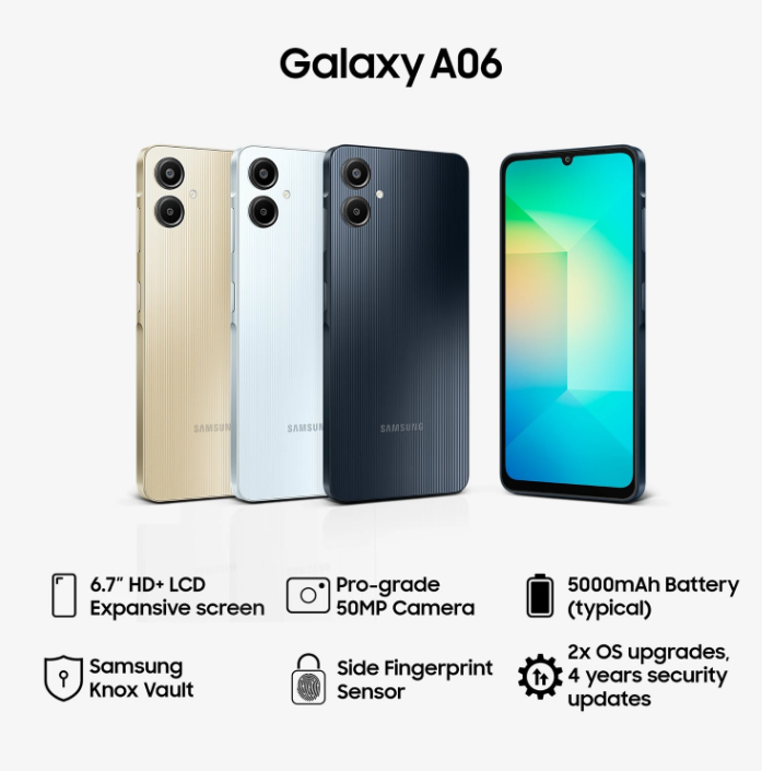 Samsung Galaxy A06 4G 128GB – 6.7-inch Display, 50MP Camera | Unlocked Smartphone NZ